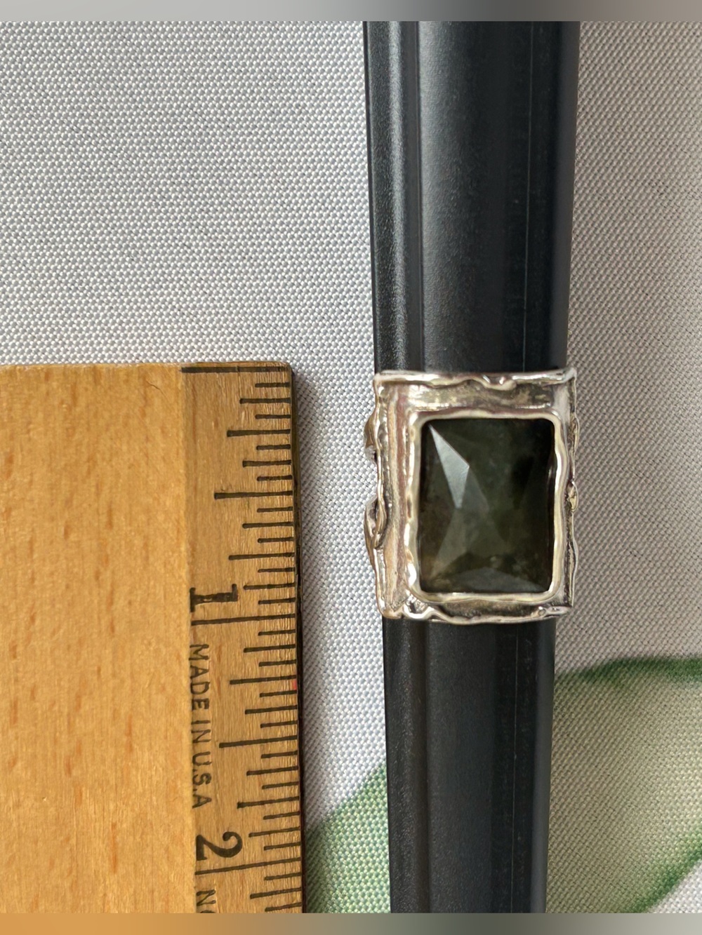 Grace & Heart, Fantasia Green Moss Agate Sterling Silver Ring - Size 8 - Picture 7 of 7